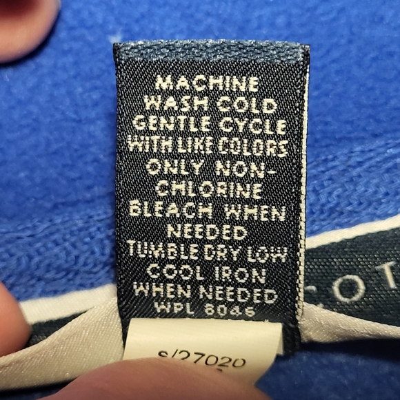 Women's Blue Full Zip Fleece Jacket With Stand-Up Collar - Picture 7 of 10